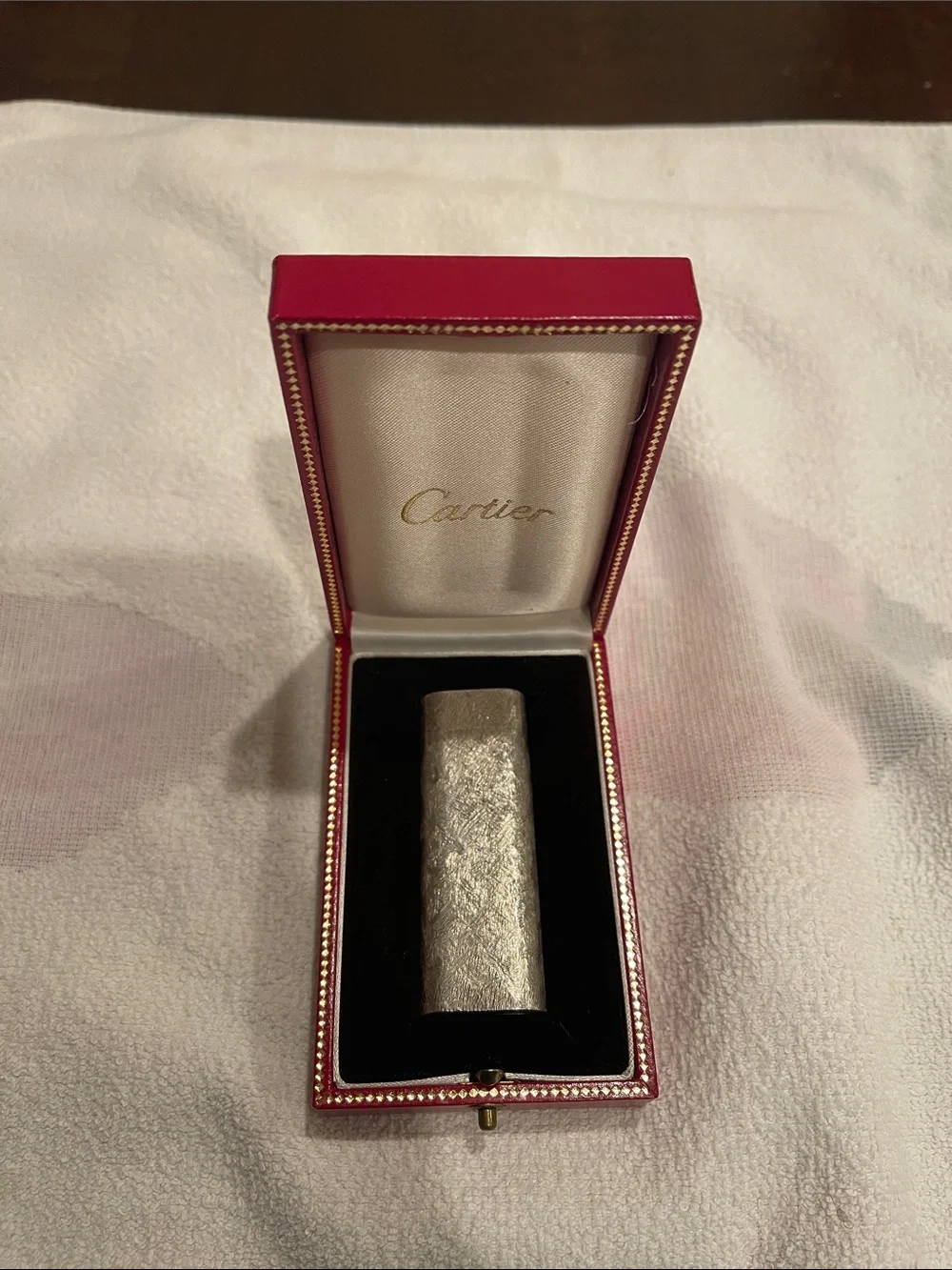 Cartier Silver Lighter in Original Box. Collectible